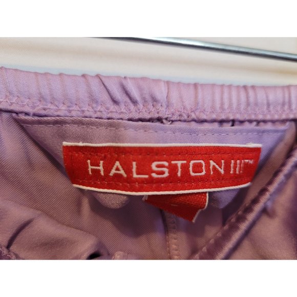 Vintage Halston III Purple Pajamas 2 Piece Set Tie Close Top Elastic Waist Pants - Picture 8 of 9